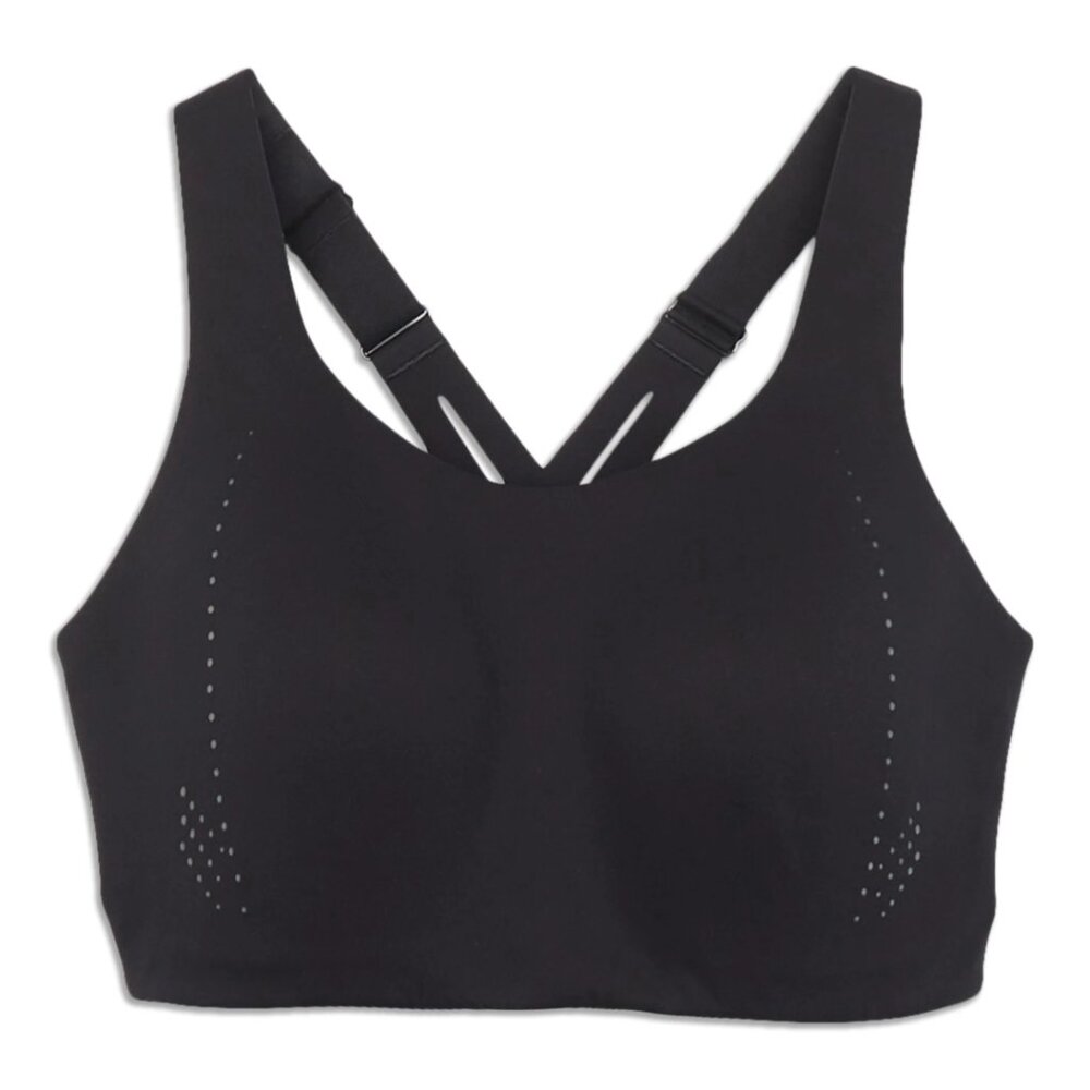 LULULEMON AIR SUPPORT BRA LW2CS1S BLK/ASGY SIZE 32D NWT $98